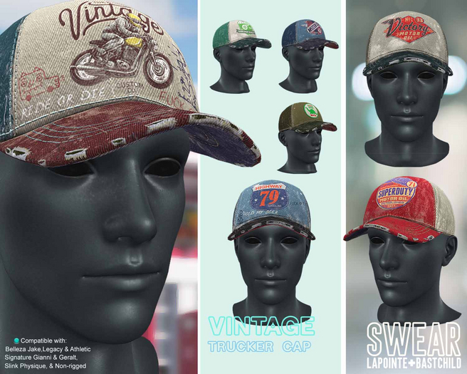 YISHOW Anti-Possession Symbol Trucker Hat - Vintage Adjustable Denim Cap, Unisex - View #7